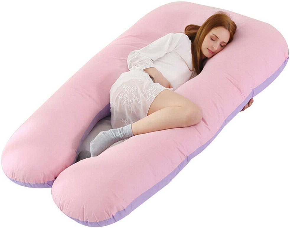 Magik Pregnancy Pillow(2 Sideds)-U Shaped Maternity Body Pillow with Cooling Cover (Gray, 55 Inches)