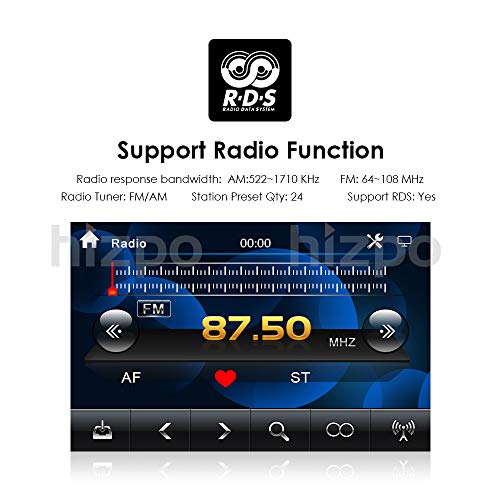 Hizpo Autoradio a doppio DIN da 7 pollici (circa