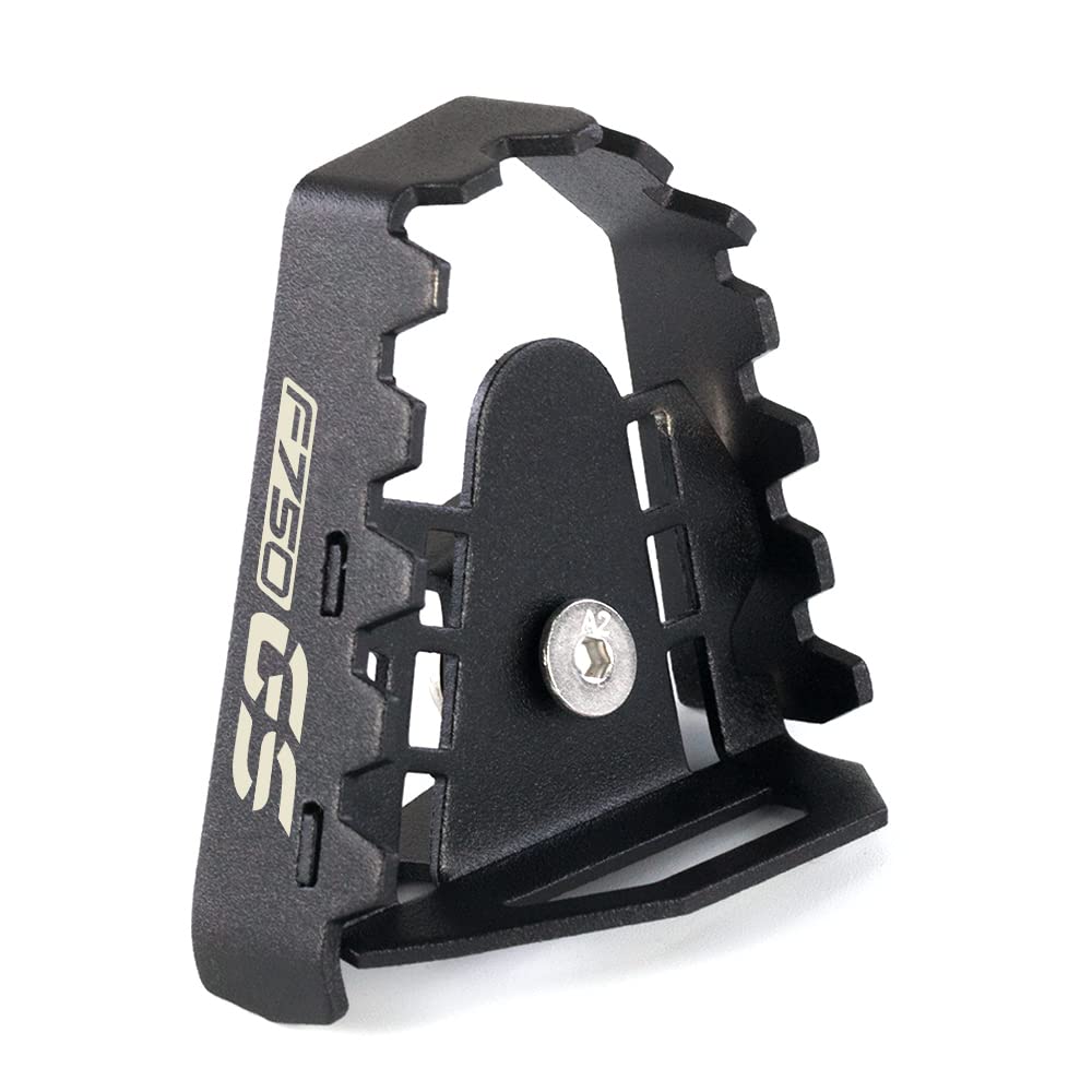 Modeer Kompatibel mit F750GS 2018-2024 Motorrad Hinterer Fußbremshebel Pedal Vergrößern Verlängerung Hinteres Bremspedal Peg Pad Pedal f750 f 750 GS Zubehör (Schwarz)