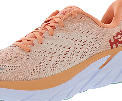 HOKA Clifton 8 Womens Shoes Size 8.5, Color: Cantaloupe/Silver Peony3