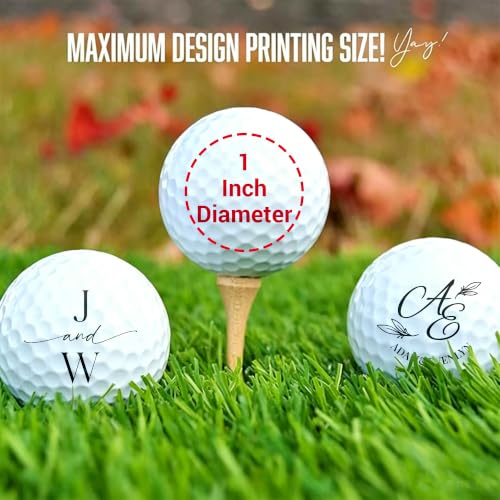 Image of Custom Wedding Golf Balls with Gift Box, Personalized Mr & Mrs Gifts | Custom Name /Date, Double-Sided Print, Fonts /Colors, 3 /6 /12pk, Groomsmen /Bride /Officiant /Groom /Bachelor, Wedding Favors