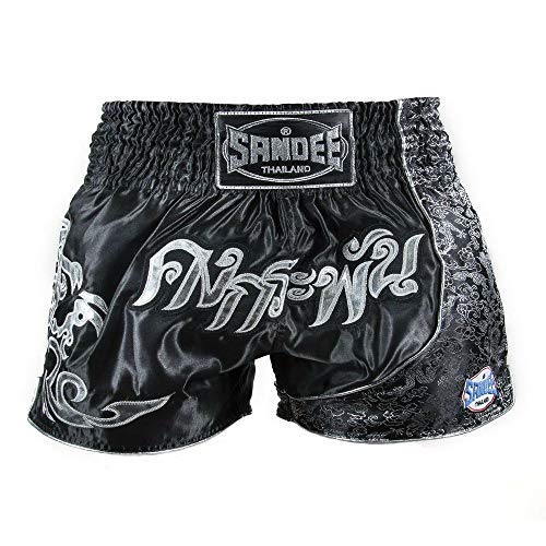 Shorts de Muay Thai boxe thaïlandaise Sandee Incassable Noir S