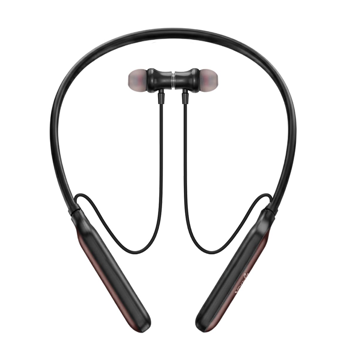 Voods V Collar Active Plus Neckband with Call Vibration Alert Feature & Magnetic On/Off Buds, 130 Hrs Playtime, Dual Pairing Neckband, Fast Charging, Flexible Band with IPX6 Rating (Black)-image-16