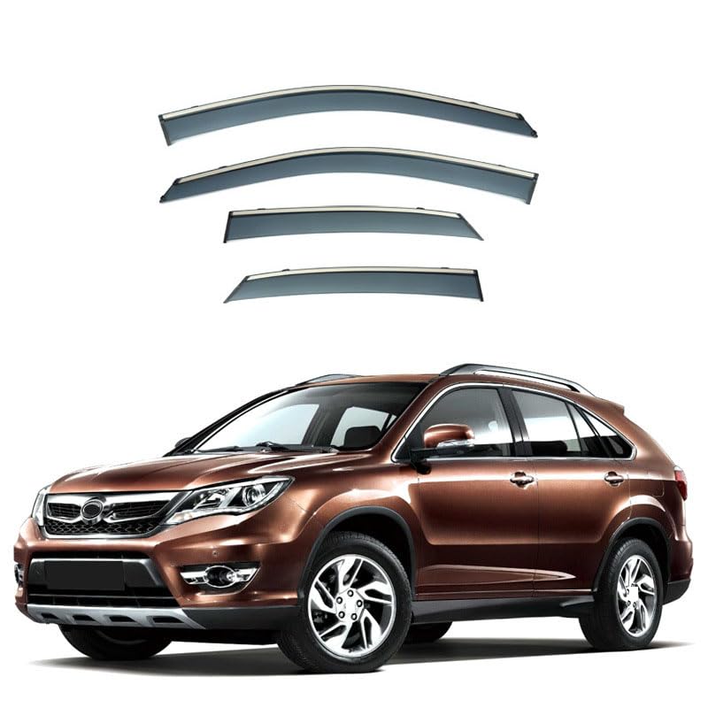 Déflecteurs de vent auto anti-buée pour BYD S7 2014-2018 protégeant de la pluie et du soleil