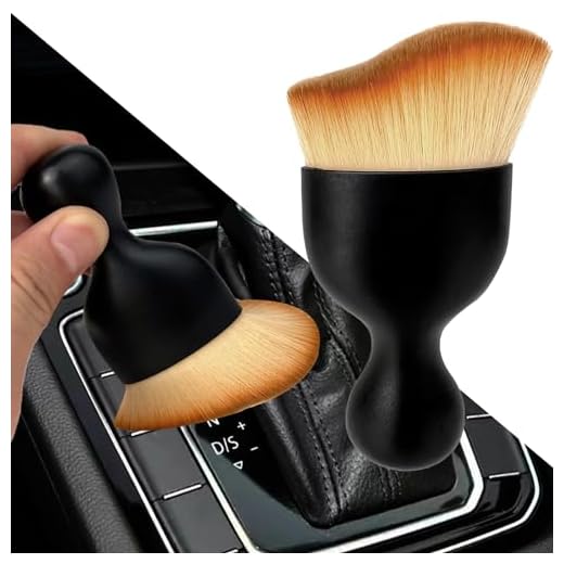 XY North Car Detailing Brushes, Auto Interior Soft Hair Removal Brush, Car Cleaning Brush Dust Collectors, Curved Design Dirt Dust Clean Brushes, Engine Compartment and Dashboard (Yellow)