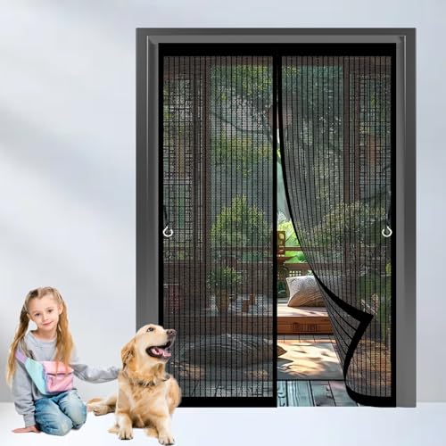 Moustiquaire de porte anti-moustiques à fermeture automatique rapide