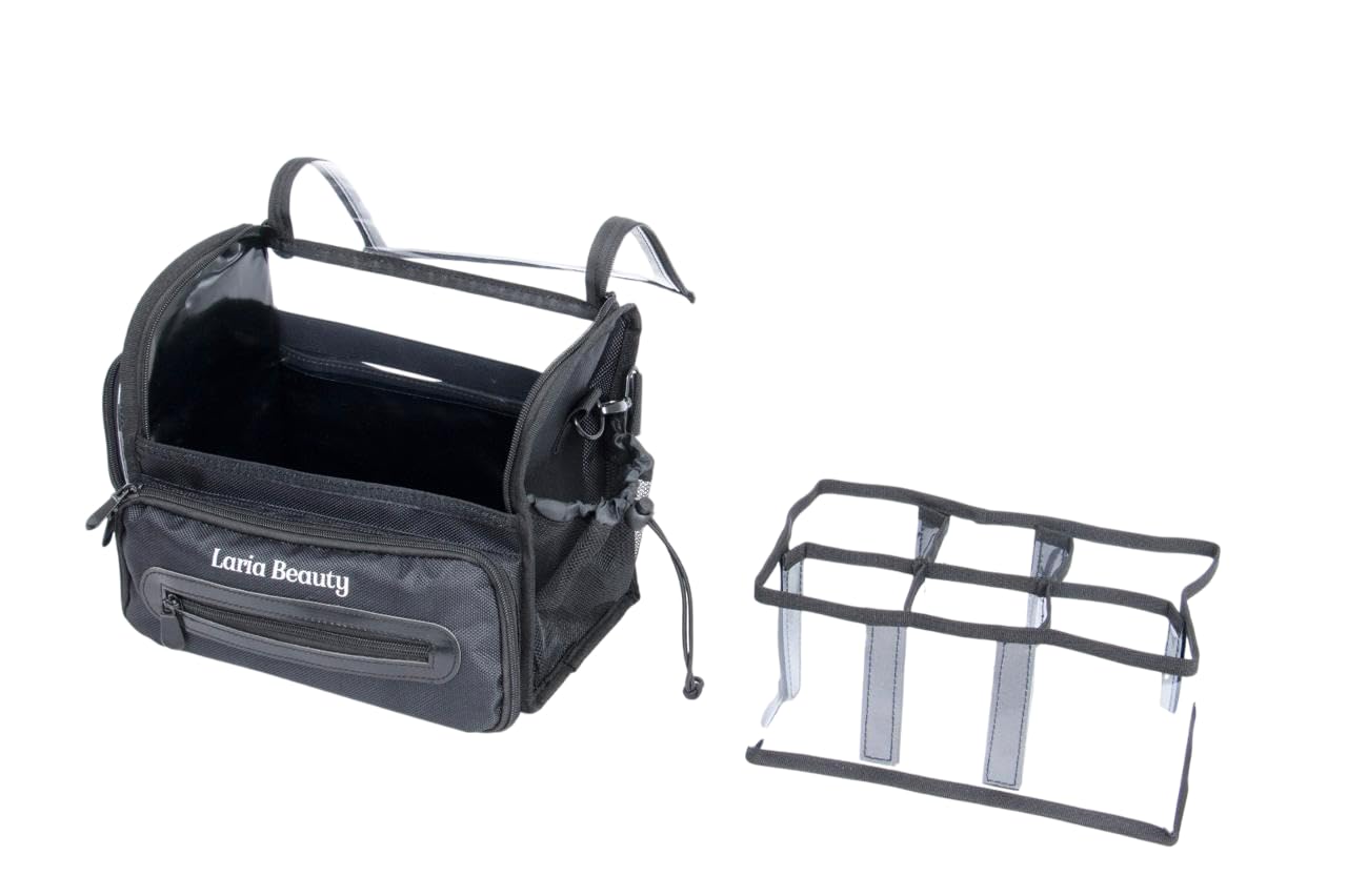 LARIA BEAUTYReady Set Glam Bag, Portable Makeup Bag for Daily Use, Travel, and Organization - Stylish & Compact Makeup Organizer