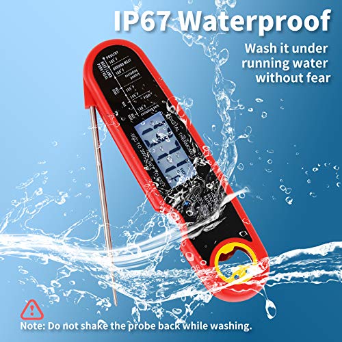 image for Jagrom IPX7 Waterproof Food Meat Thermometer for Cooking, Digital Inst