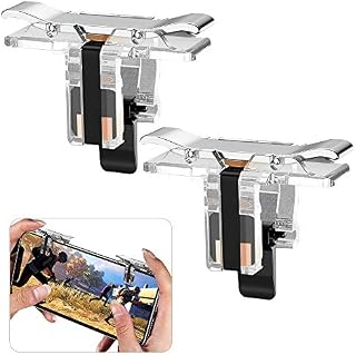 GOLRISEN Pubg Mobile Game Controllers,2 Pack Phone Game Button,Pubg Phone Triggers of Shooter Sensitive Controlling Joysticks Aim and Fire Trigger Keys for PUBG/Rules of Survival
