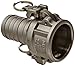 Dixon RC200EZNO Stainless Steel 316 EZ Boss-Lock Type C Cam and Groove Hose Fitting, 2" Socket x 2" Hose ID Barbed