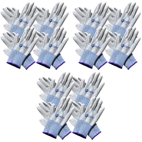 Dalton Safety 12 works Of XS Cut Resistant Level 3 Work Gloves, HPPE Knitted Cuff