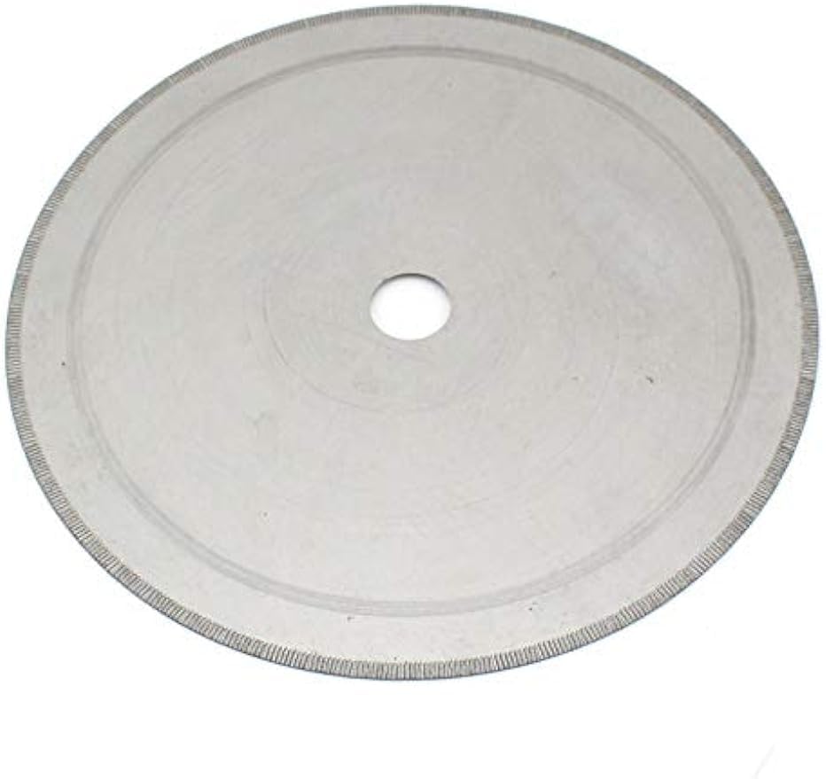 JINGLING 10" inch Diamond Lapidary Saw Blade 0.8mm Thin Notched Rim Arbor Hole 16mm Trim Stone