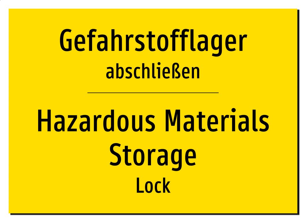 60403-DEEN-T-13 | Gefahrstofflager Schild/Aufkleber | Deutsch Englisch