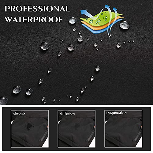 Men's Hiking Pants Outdoor Convertible Quick Dry Fishing Pants & Shorts (Khaki, Black)4