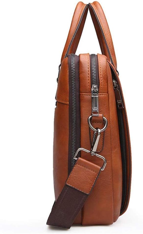 SIDUFHAOPKLL Genuine Leather Briefcases For Men Laptop Bag Messenger Cross Body Shoulder Computer Satchel image 5