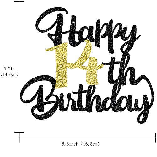 Image of 14th Happy birthday cake topper happy birthday cake decoration 14th birthday party decoration gift plugin (14)