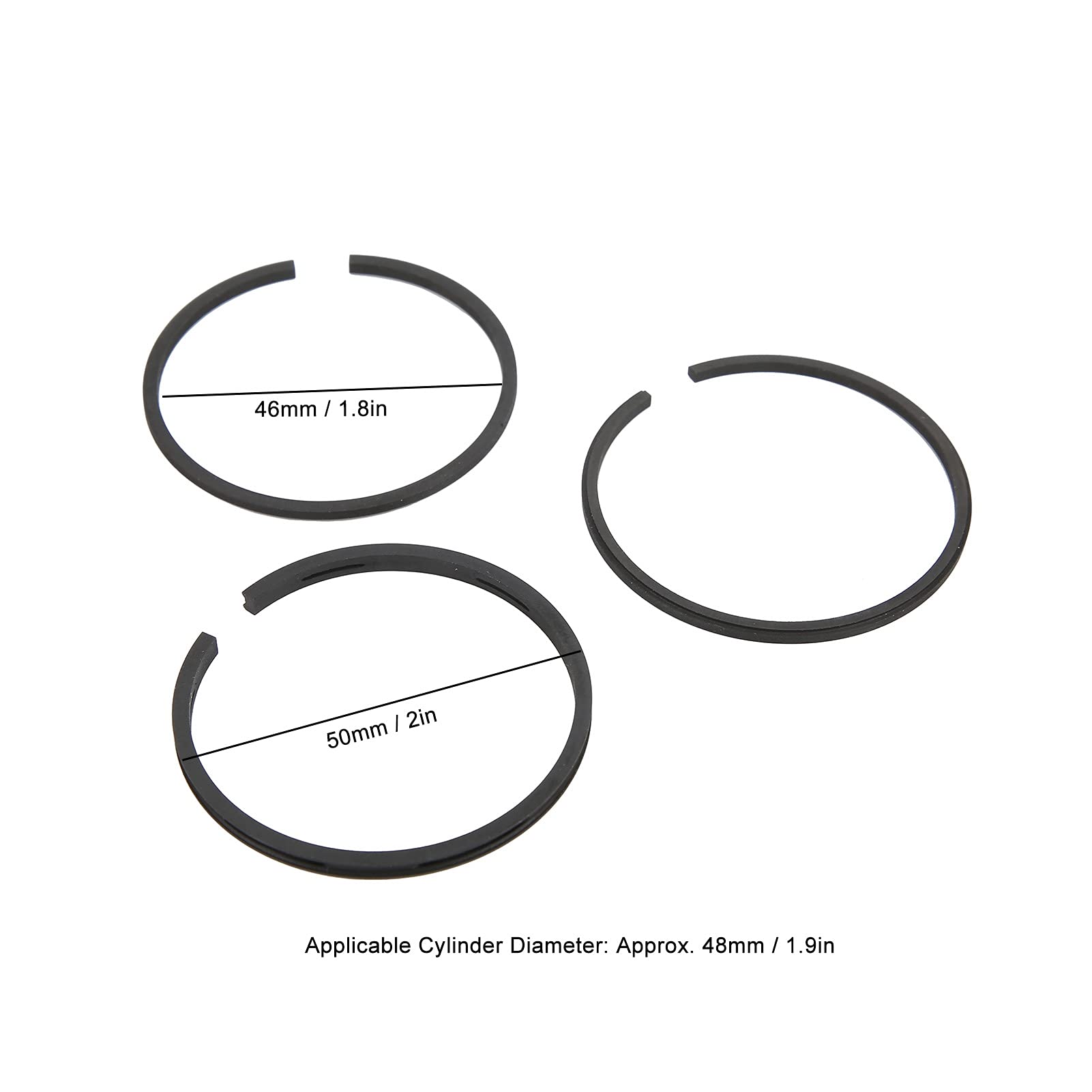 3Pcs 42mm Cylinder Piston Ring Pneumatic Drive Cylinder Sealing Ring...