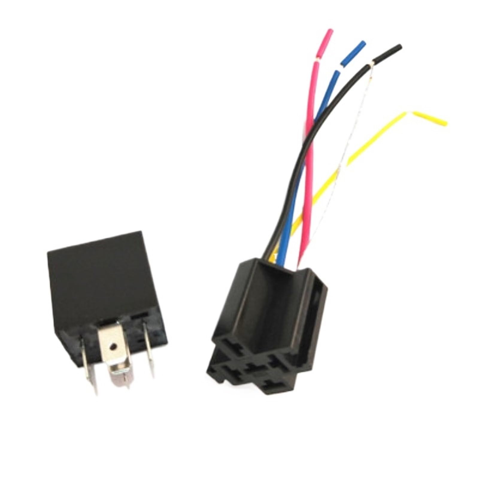 Relais 12V 40A de voiture JD1914 avec prise pour installation d'alarme et antivol