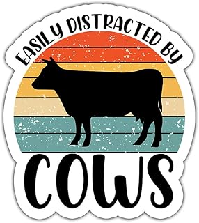 YOU ARE MY SUNSHINE 3 Pcs/Pack - Retro Vintage Easily Distracted by Cows Sticker - Laptop Water Bottle Tumbler Car Truck B...