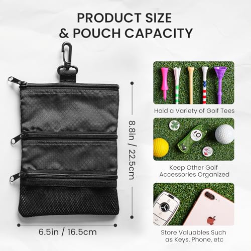 FINGER TEN Golf Pouch with Pencils