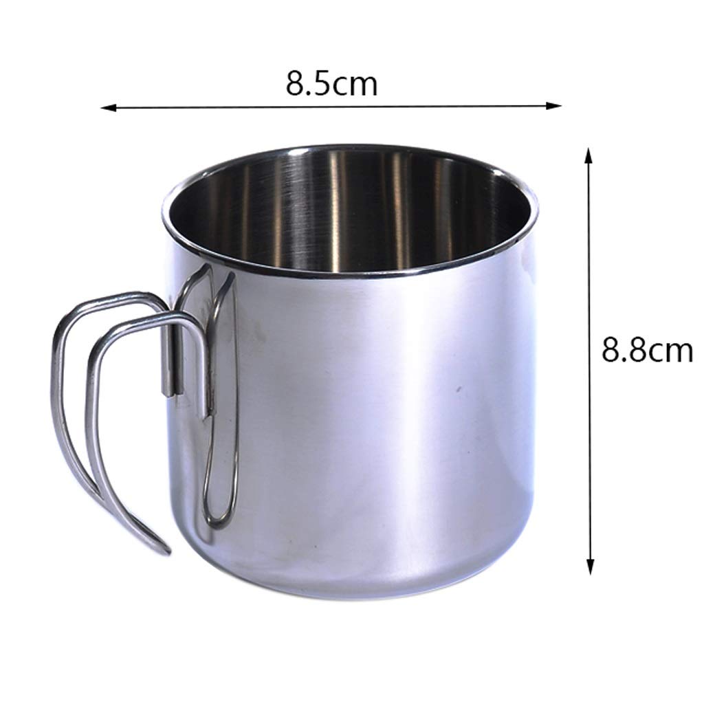Kaffee-Becher Edelstahl-Becher kann aufgehängt Werden Kapazität Becher mit Griff-Vakuum-isoliert Doppelschicht-Kaffeetasse Einfache tragbare Teetasse 400ml (Color : White)
