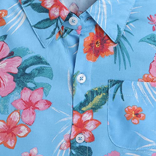 Image of Hopscotch Boys Rayon Short-Sleeve Floral Print Regular Fit Shirt
