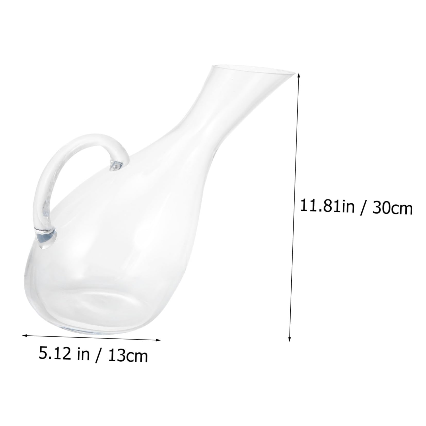 Decanter Vino in Vetro Trasparente con Ergonomico Versatore per Ristoranti Bar e Casa Facile da per Esaltare Gusto del Vino