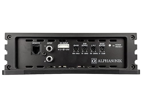 Miniatura 4 de Alphasonik NA2400.1AB Neuron Series 2400 Watts Max Monoblock Amplificador para automóvil con circuitos de protección de 4 vías, amplificador puente