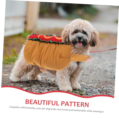 Disfraz divertido hot dog para perros talla M miniatura 7