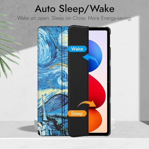Image of Robustrion Cover for Redmi Pad 2 Pro 12.1 inch Cover Case, Trifold Cover Case for Redmi Pad 2 Pro 5G Tablet Cover [Auto Sleep Wake Support] - Night