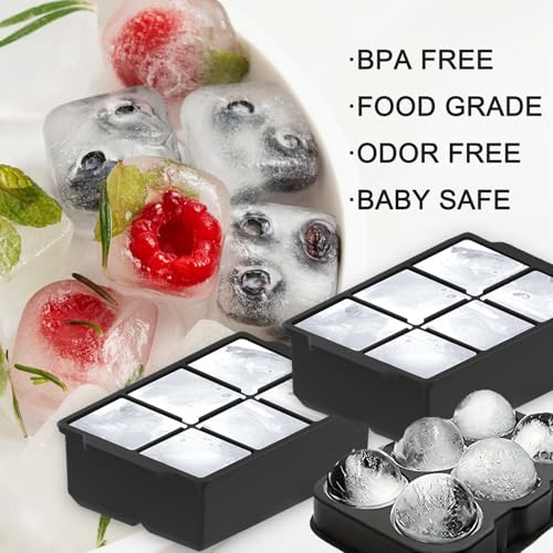 Bandeja de silicona para cubitos de hielo grandes 3 piezas miniatura 5