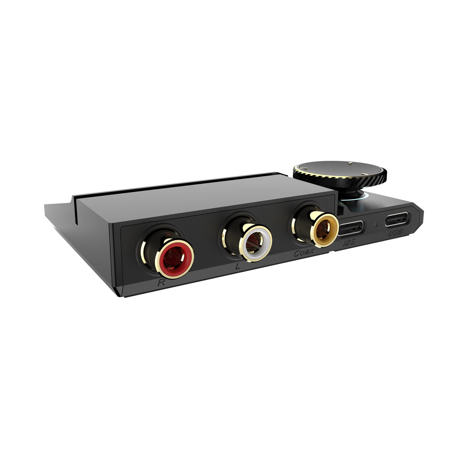 Khadas Convertitore audio digitale-analogico Tone2 DAC Hi-Fi Mini DAC da tavolo con RCA bilanciato, ES9038Q2M, DSD512 (nativo), PCM768, XMOS XU208, DAC audio ad alta risoluzione, ingresso S/PDIF Nero