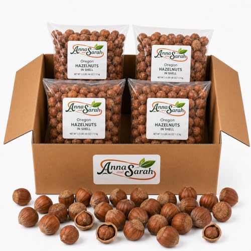 Anna and Sarah Oregon Large Hazelnuts in Shell Box, 10 Lbs (160 O...