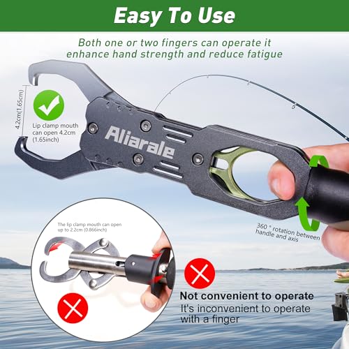 Image of Fishing Pliers,Fish Lip Gripper & Scale Combo - Saltwater Resistant Fishing Tools Kit,Multitool Hook Remover and Split Ring Pliers with Sheath,Fishing Gear,Fishing Gifts for Men