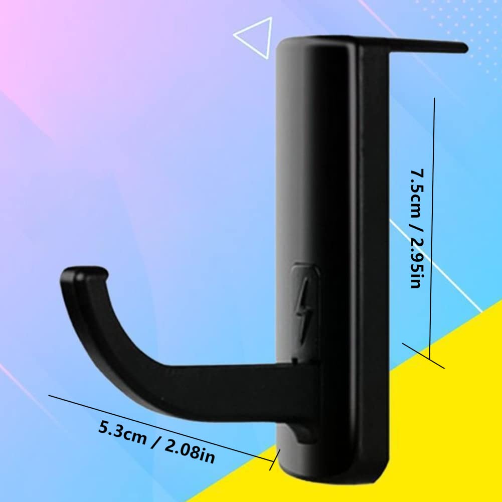 Gancio per Cuffie,4 Pcs Supporto Cuffie Gaming Scrivania,Supporto per Cuffie,per Tutte Le Cuffie da Gioco Bluetooth, Cuffie per Bambini, Nero