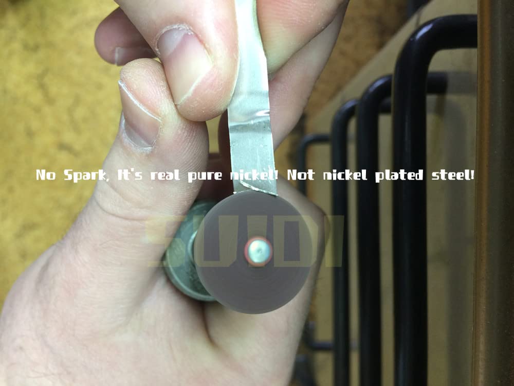 SUIDI Bande de nickel pur 0,15 x 31,5 x 22,5 mm pour batterie Li 21700 - Support de soudage par points - Nécessite des cellules (2 mètres)