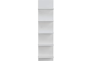 Decorative Wall Mount Vertical Shelving Unit – Modern Column Shelves (White)