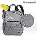 Hap Tim Diaper Bag Backpack,Large Capacity Travel Back Pack Maternity Baby Nappy Changing Bags, Double Compartments with Stroller Straps,Waterproof,Grey (US7340-G)