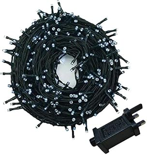 YASENN Christmas Tree Lights Mains Powered 30m 300LED Outdoor Fairy String Lights Connectable Waterproof 8 Modes and Timer for Outside Indoor Xmas Decorations Garden Party Wedding(Cool White)