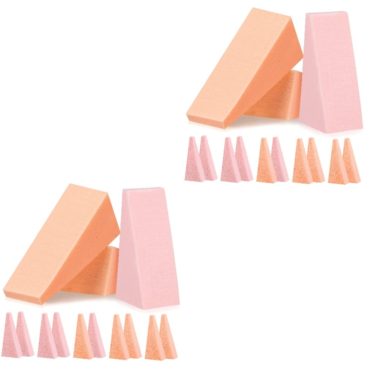 FRCOLOR 192pezzi Spugne Per Trucco Forma Spugne Cosmetiche Per Fondotinta Crema e Strumenti Multifunzionali Per Makeup Professionale e Fai Da Te