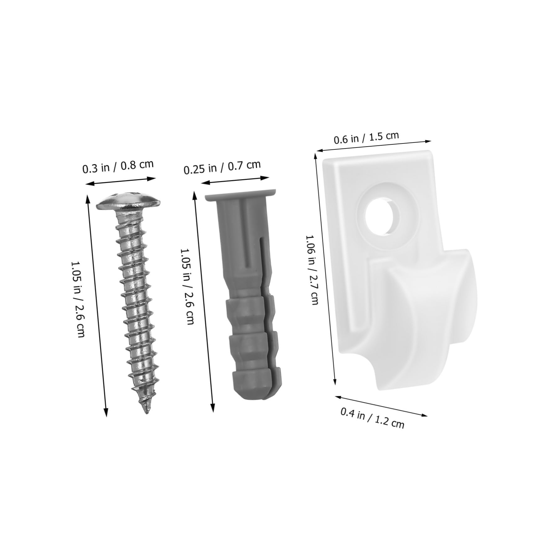 MUCKLILY Outdoor String Lights Hooks 20 Pack White Ceiling Hooks for Lights Wire Shelf Clips