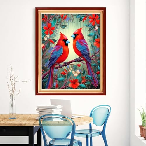 Image of Magxvouy Cross Stitch Kits Stamped Full Range of Embroidery Kits,Cross Stitch Patterns Needlework Kits for Beginners 11CT Printed Kits&Flower Bird 16x20 inch