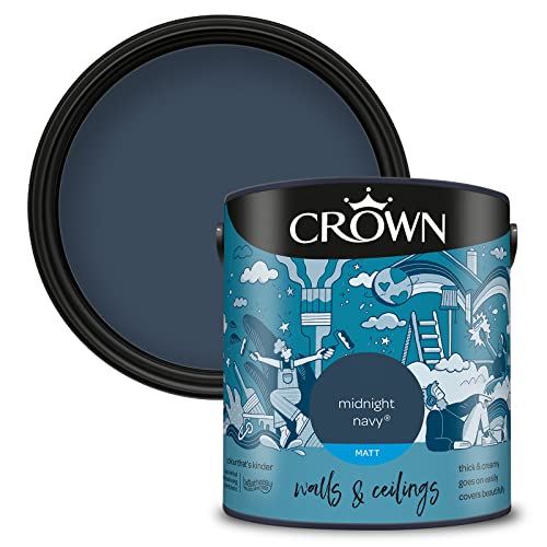Crown WALLS & CEILINGS Navy Blue Matt Emulsion Paint 2.5L