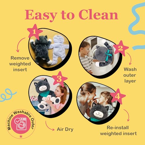 Image of Lilly's Love Weighted Stuffed Animal, 5lb | Sensory Weighted Plush for Kids and Adults | Machine Washable Plushies w /Removable Inner | Calming Weighted Stuffed Animals for Anxiety, Callie The Cat