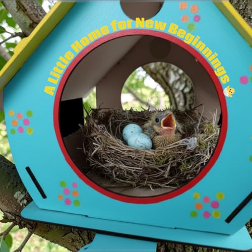 Image of BAGJI TOYS Bird House Kits for Kids Ages 4-8, Wooden DIY Birdhouse Kit, Outdoor Woodworking Crafts Freestyle Painting, Bird Houses for Outside with Paints & Brushes, Boy Girl Gift Christmas