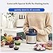 Joydeem JD-376B Electric Food Processor,Meat Grinder with Garlic Peeler,Vegetable Fruit Chopper with 3 Stainless Steel Bowls,Blue