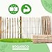 BOGATECO Staketenzaun Haselnuss Kastanie | Holz-Zaun 80 cm Hoch & 500 cm Lang | Lattennabstand 4-5 cm | Perfekt als Gartenzaun | Zaun Garten Steckzaun Holzzaun | Langlebige
