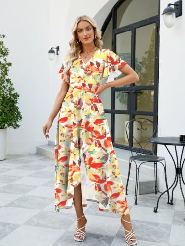 Image of ZZV Formal Dresses for Women Gowns Evening V Neck Wedding Guest Dresses