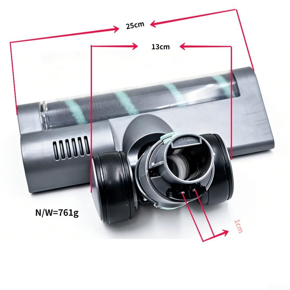 Cabezal de cepillo de suelo para aspiradora Vactidy TOWER VL70 VL80 VL100 VL150 con cepillos laterales de boca completa que se doblan a lo largo de paredes y bordes de muebles