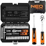 NEO TOOLS – NEO TOOLS 38-teilig Steckschlüsselsatz 1/4 Zoll, Ratschenkas